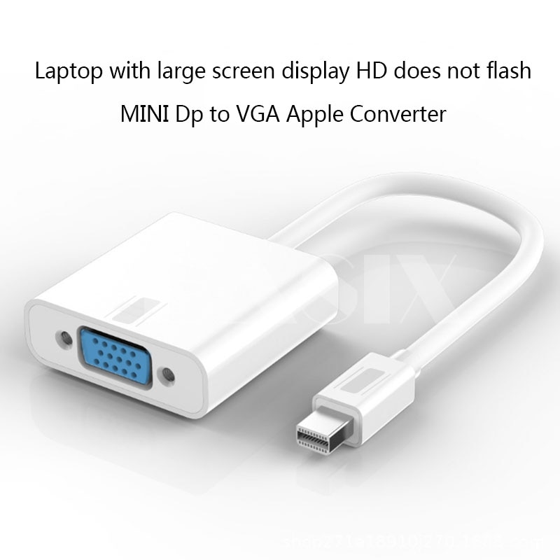 Basix Mini DP naar VGA Video Adapter 1080 p Thunderbolt MINI Display Port naar VGA Kabels Voor Apple Macbook Pro air