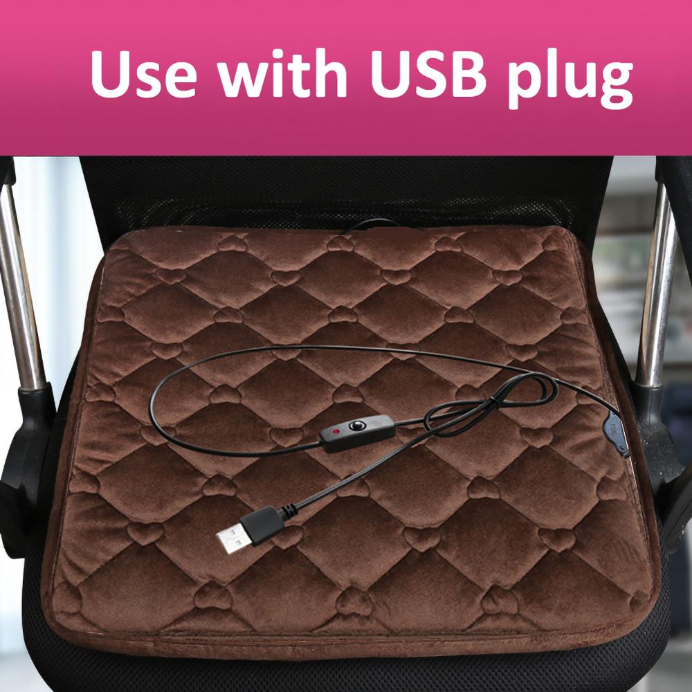 Auto Verwarmde Zitkussen 5V Usb Stoel Warmer Pad Antislip Verwarmde Warme Stoel Kussen Voor Auto Levert Thuis Kantoor auto Accessoires