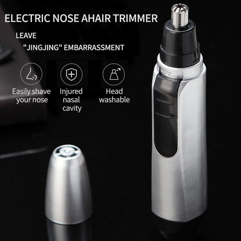 Electric Nose Ear Hair Trimmer Nostril Nasal Hair Clippers Battery Operated