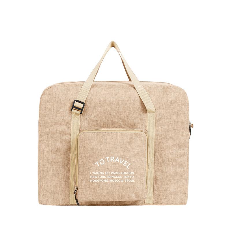 Waterdichte reistas met grote capaciteit, opvouwbare kleding, handbagage, organizer, opbergtas, weekendtas, trolleytas, reistas: Khaki