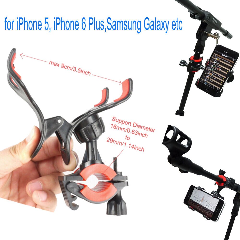 Universal Music Sheet Stand Microphone Mic Stand Phone Holder for iPhone Samsung Smart Phones look The Musical Sheet