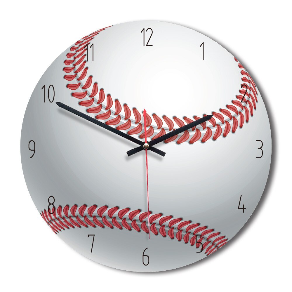 3d veggklokke tre basketball fotball golf fotball form sportsfans takrenne bursdag låve soverom 28cm/11 tommer: Ca. 027e