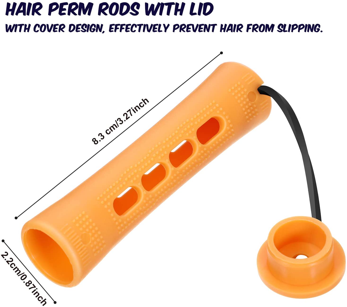 60 Pieces Hair Perm Rods Plastic Cold Wave Rods Hair Curling Roller Hair Styling Hairdressing Tools