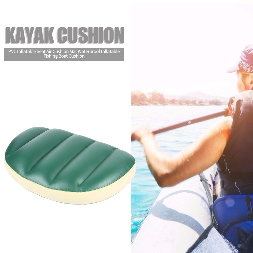 Portable PVC Kayak Inflatable Seat Cushion Drifting Canoe Seat Inflatable Boatl Cushion Outdoor Water Sports Tool