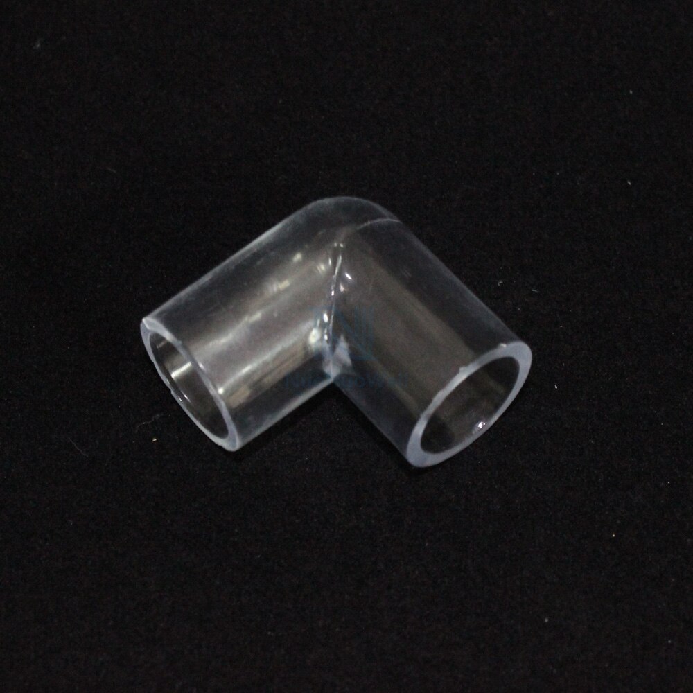 NuoNuoWell 50PCS-Pack 16mm 20mm 25mm Clear Acrylic Plastic Pipe Joints 90 Degree Elbow Connector Aquarium Irrigation DIY