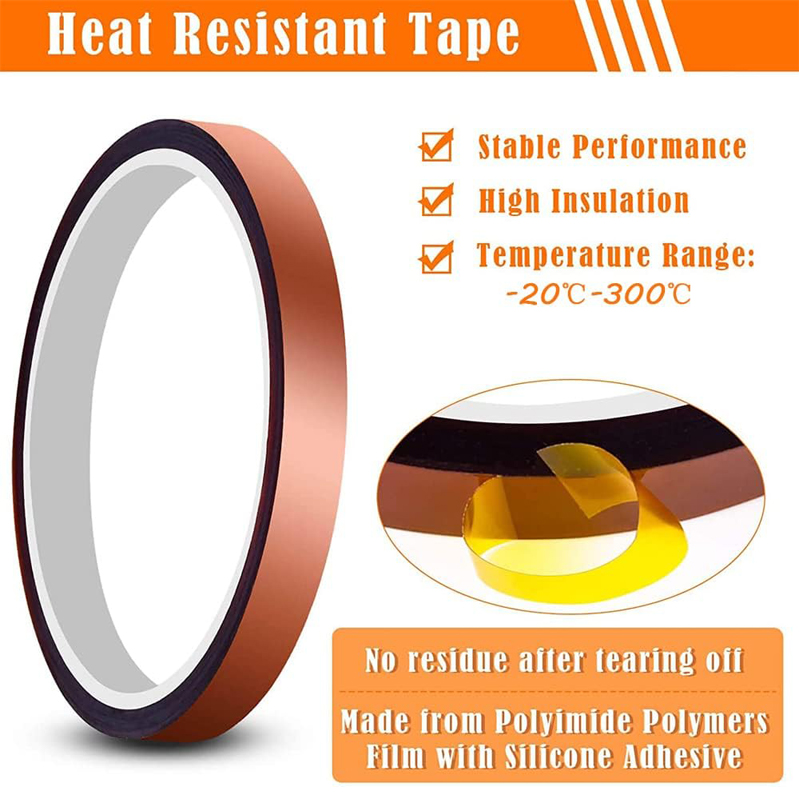 Cinta adhesiva aislante sin residuos, cintas de transferencia de calor resistentes a altas temperaturas, cintas de protección para soldadura de placas de circuito
