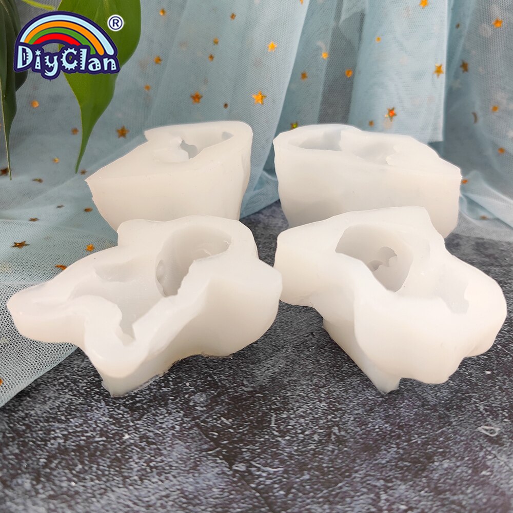 Moule en Silicone cerf Sika, bricolage 3D, bougie de noël, fabrication de savon, argile animale, outils décoratifs, Mastic, ornements en gypse