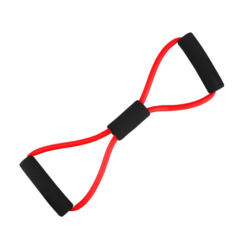 TPE 8 parola fitness yoga resistenza alla gomma elastici fitness elastico attrezzature per il fitness espansore allenamento palestra esercizio treno: rosso