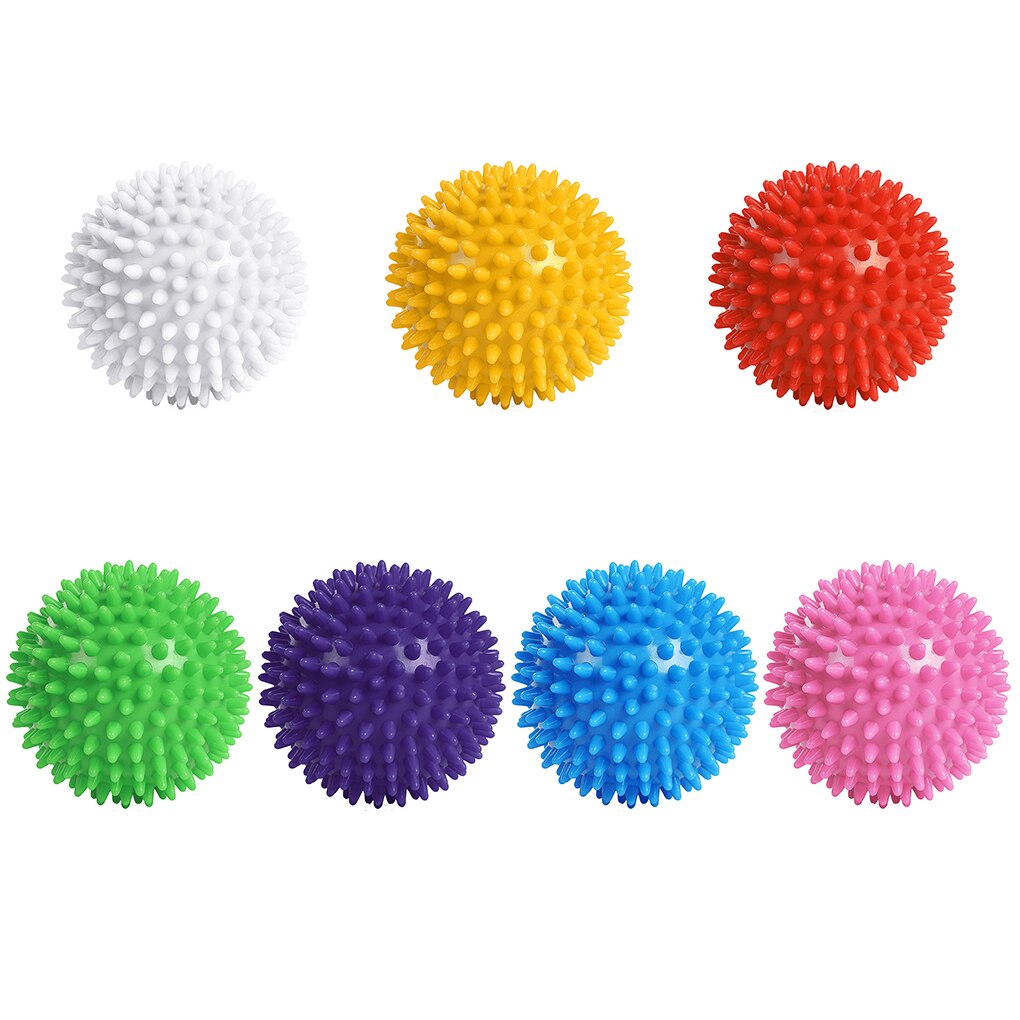 Spiky Fitness PVC Hand Massage Ball Trigger Point Sport Fitness Roller Portable Yoga Ball Hedgehog Sensory Training Grip Ball