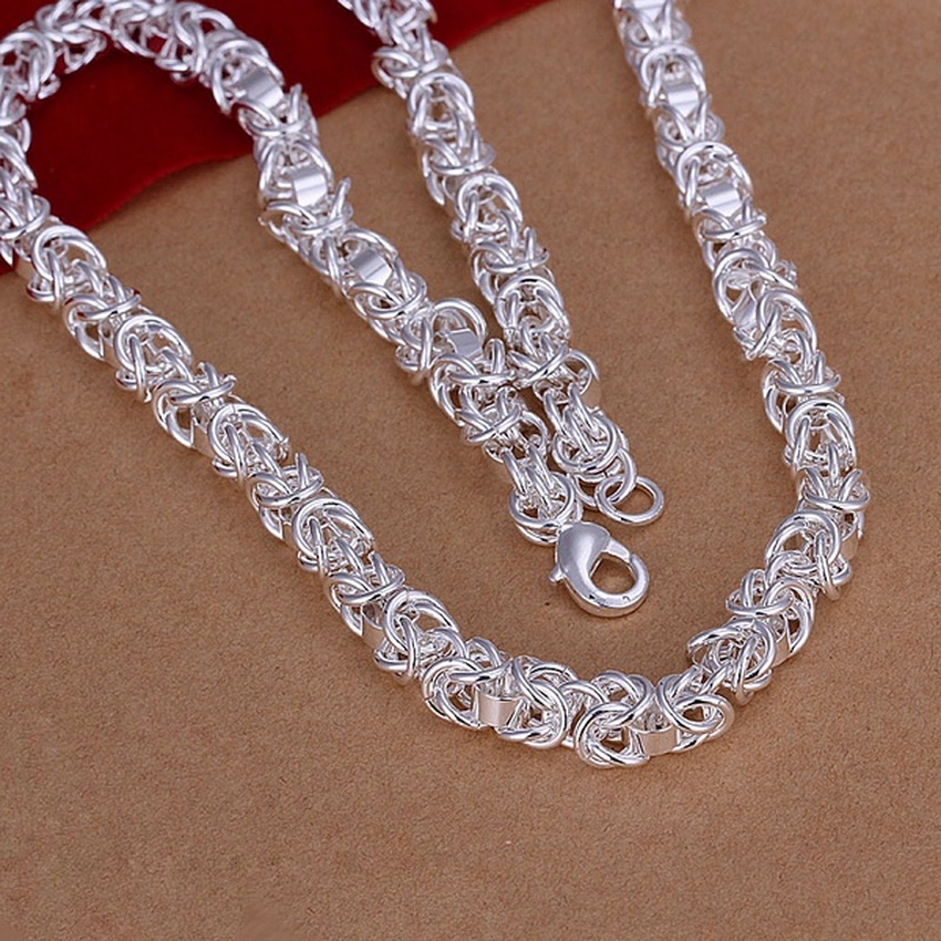 925 Sterling silber halsketten, edel, luxuriös, wunderschöner anhänger, herren- und damenkette, hochzeit, wasserhahn, 20 zoll, silberschmuck