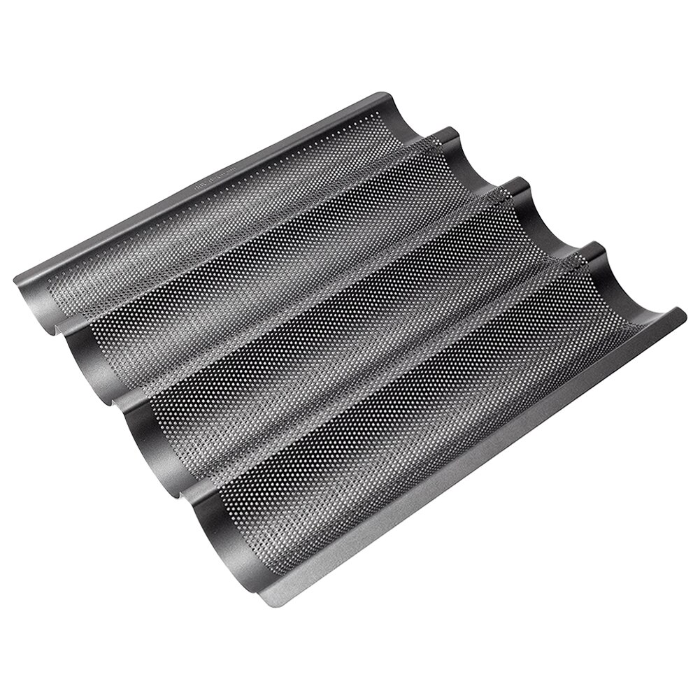 French Bread Mold for Baking Bread Wave Baking Tray Practical Cake Pan Baguette Mold 3 Grooves Waves Kitchen Bread Baking Tool