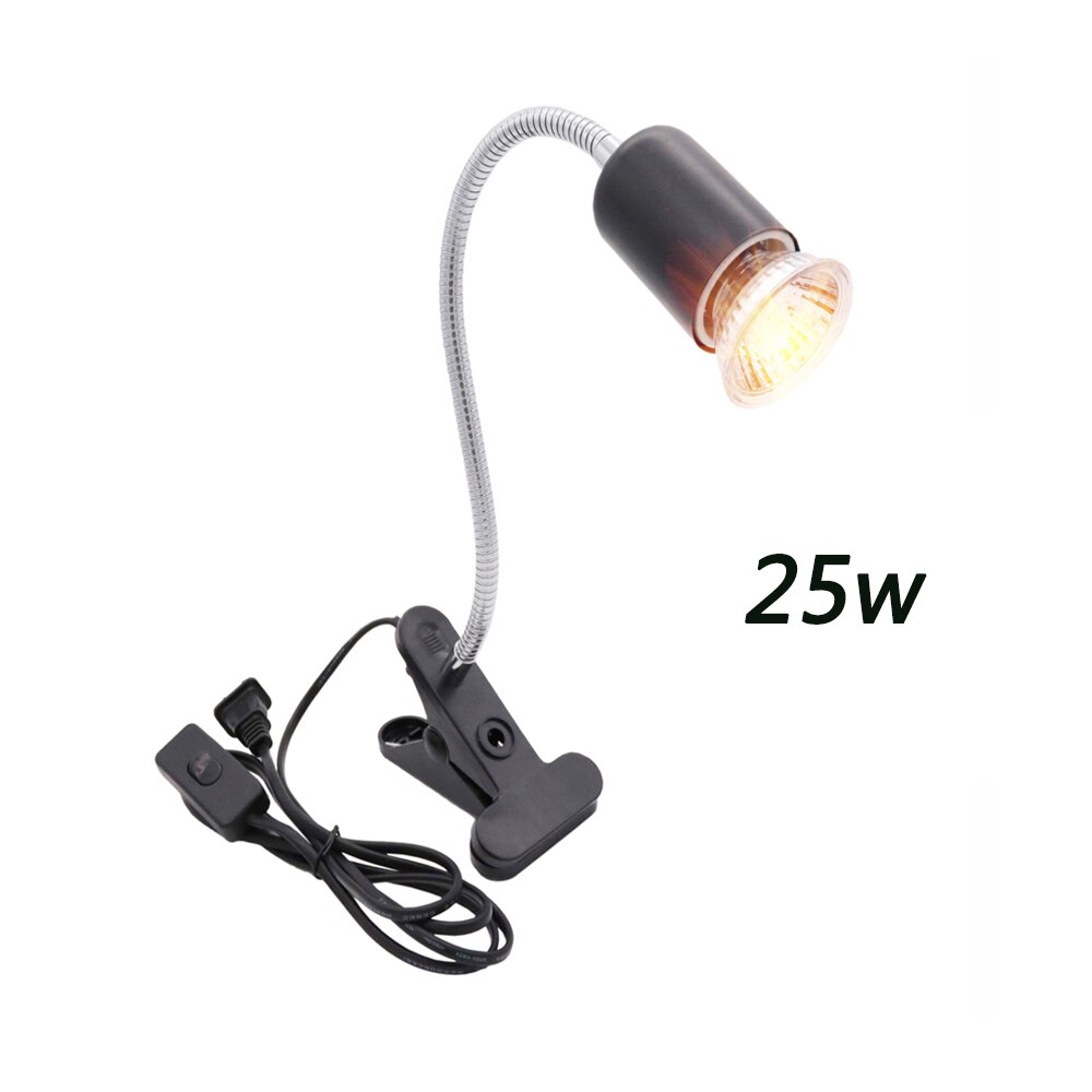 Uva/Uvb E27 Reptiel Aquarium Warmte Lamp Clip-On Lamp Verstel Houder Schildpadden Koesteren Uv Verwarming Lamp kit Voor Hagedis Schildpad: Donkergrijs