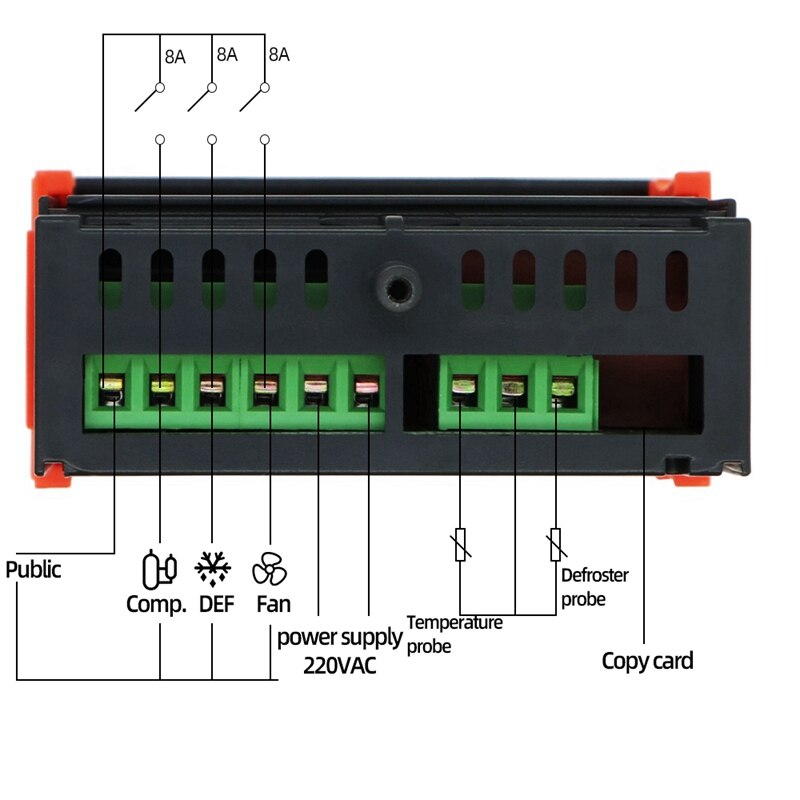 Minicontrolador de temperatura para refrigerador, regulador de termostato, termorregulador NTC, Sensor Dual, 220V, 40% de descuento, ETC-3000 en