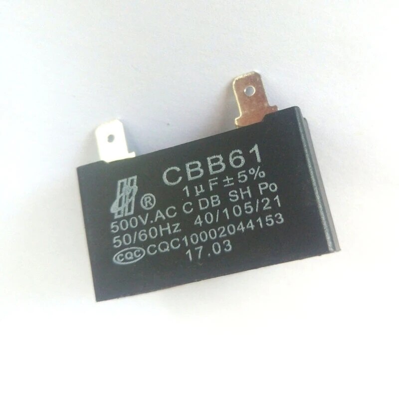 5 PCS Motor Start Run Capacitor CBB61 AC 500V 1UF Water Hater Fan / Motor Starting Capacitor
