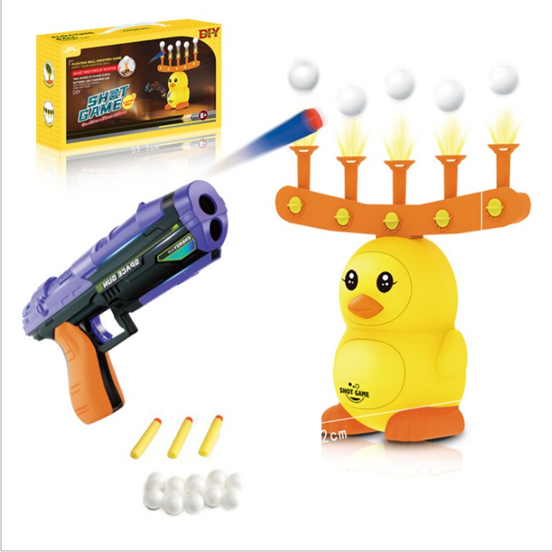 Shooting Games Kit DUCK Electric Floating Dart Target Practice Flying Ball Toys With Floating Ball Gun Toy for Adults Kids: Toy gun E with box