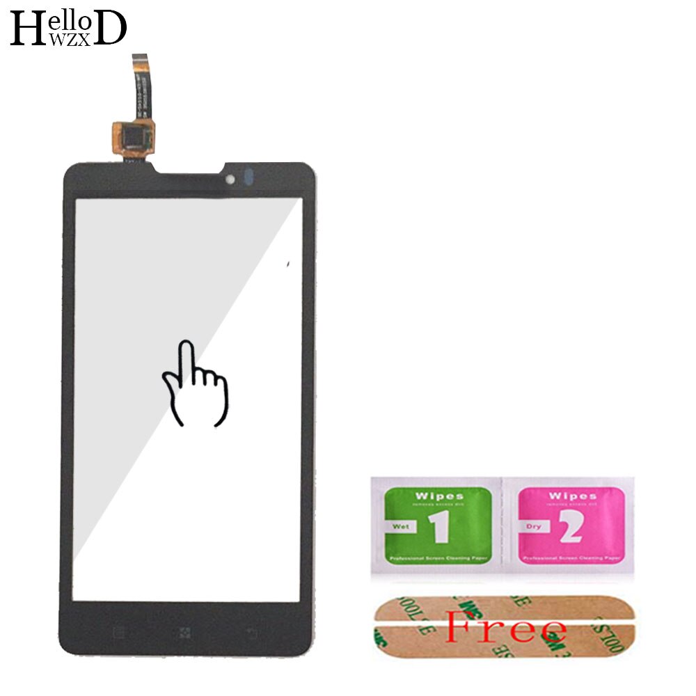 5,0 ''para Lenovo P780 pantalla táctil Panel de lente de cristal digitalizador piezas de repuesto frontal Sensor de vidrio exterior adhesivo