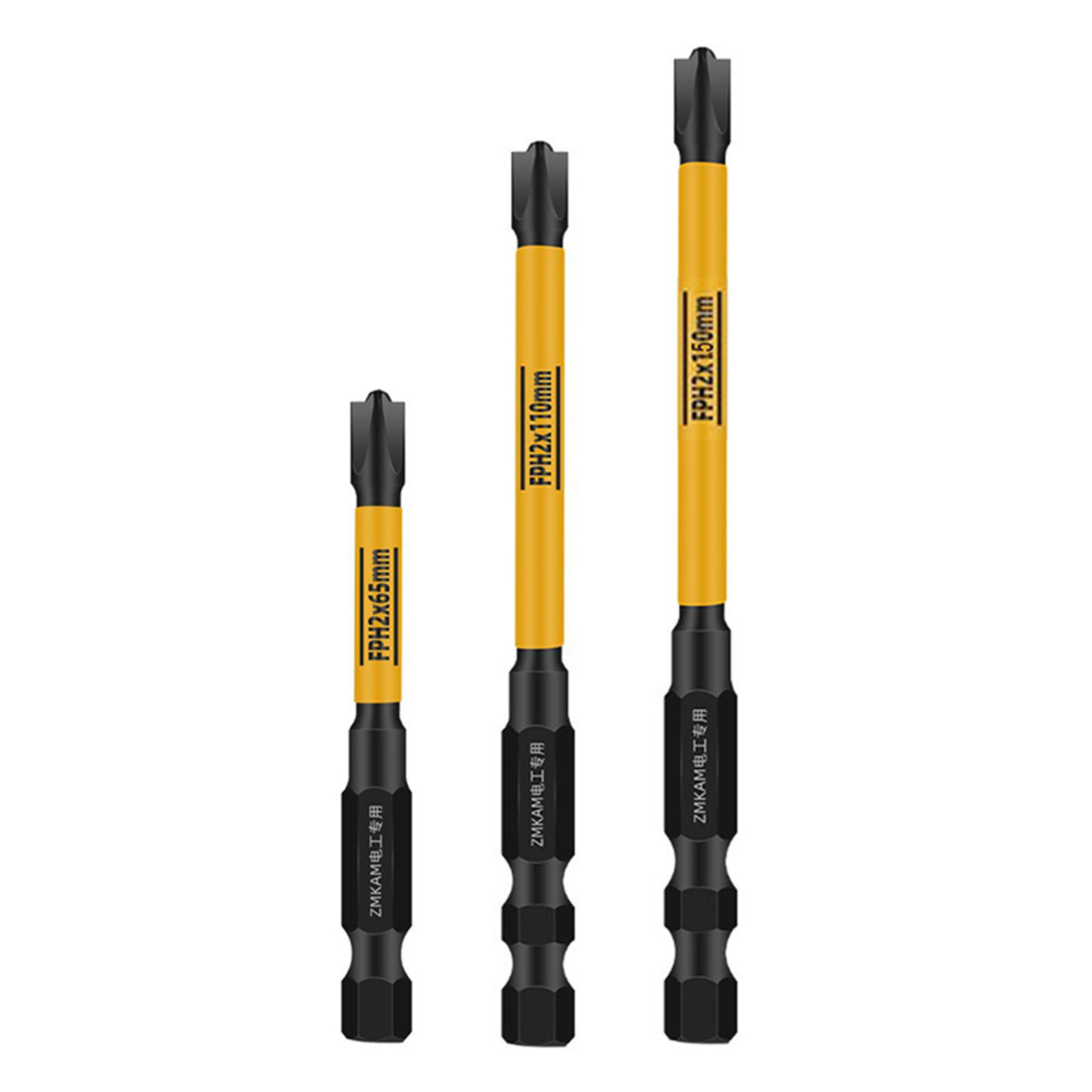 Magnetic Screwdriver Bit Nutdrivers FPH2 FPH2 65 110/150mm Electrician Special HRC60 Hardness Cross Impact Screwdriver Bits Tool: green
