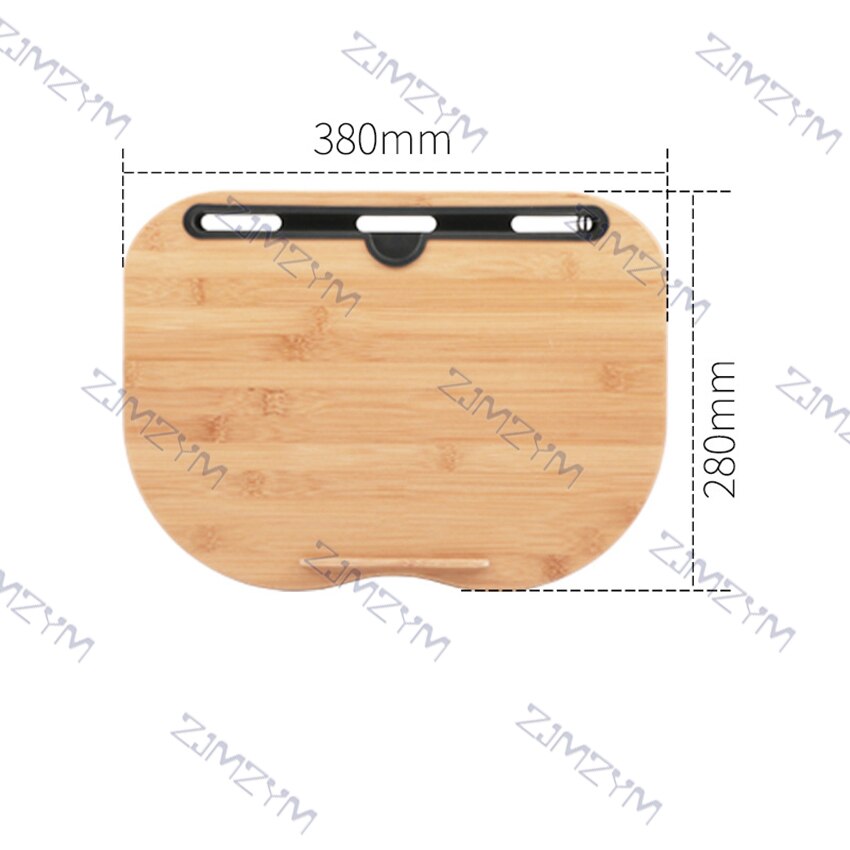 Bamboo Knee Lap Table Desk With Card Slot And Cup Holder Tablet Tray Computer Table Laptop Stand Headrest Office Nap Pillow: version A