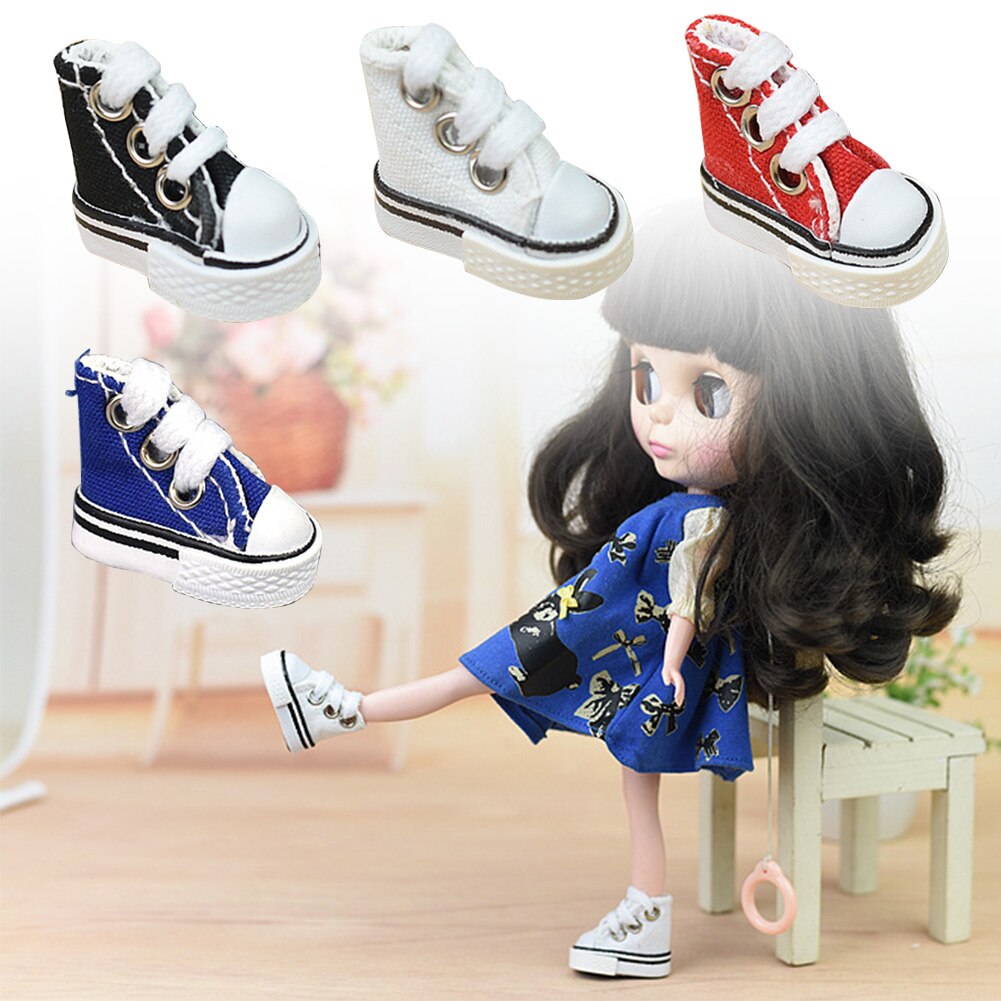1 pièces Mini doigt chaussure réaliste mignon Skate Board chaussure toile touche chaussure pour doigt break dance touche