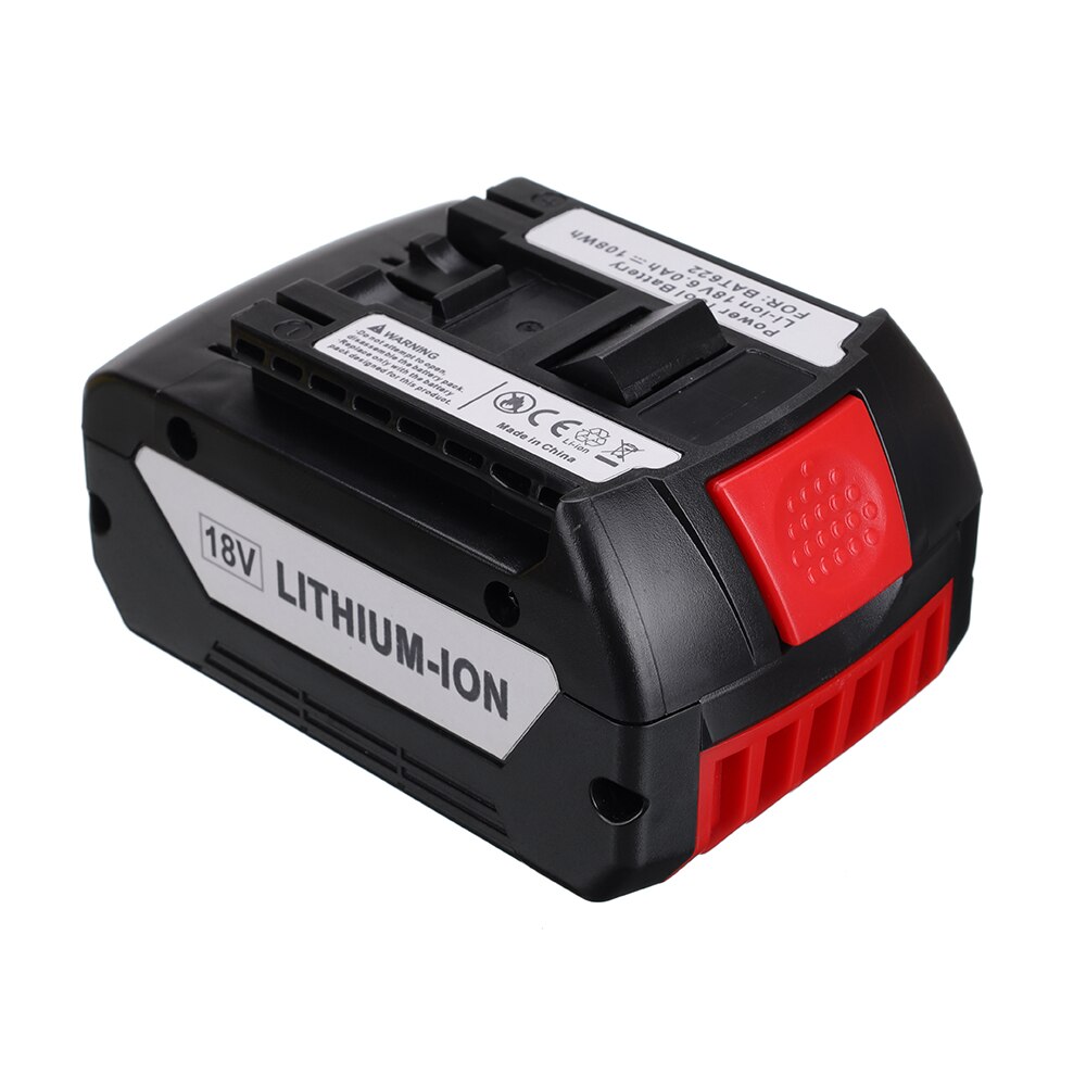Original 18V 6000mah Rechargeable Li-ion Battery For Bosch 18V Battery Backup 6.0A Portable Replacement BAT609 Indicator light: 1PCS