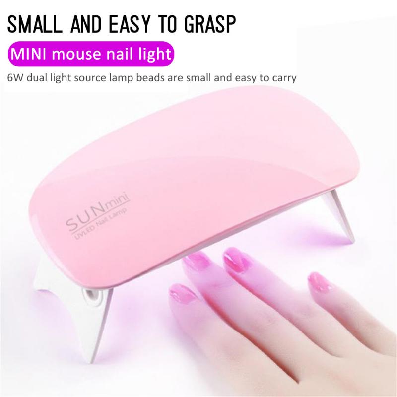 6 W Nail Dryer Portable Usb Gel Nail Cure Polish Led Uv Nail Dryer Alle Voor Manicure Gel Vernis Professionele apparatuur