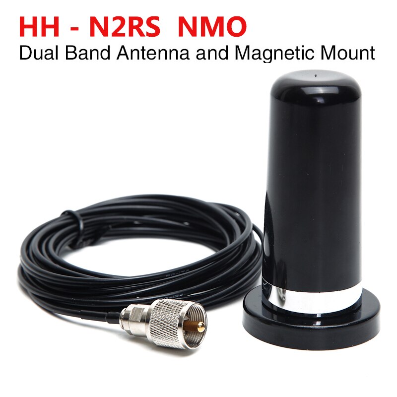 Abbree NMO HH-N2RS VHF UHF Antenna With Mount Adapter for Baofeng UV-5R BF-888S UV-82 UV-9R Plus Yaesu Walkie Talkie Radio: antenna with mount