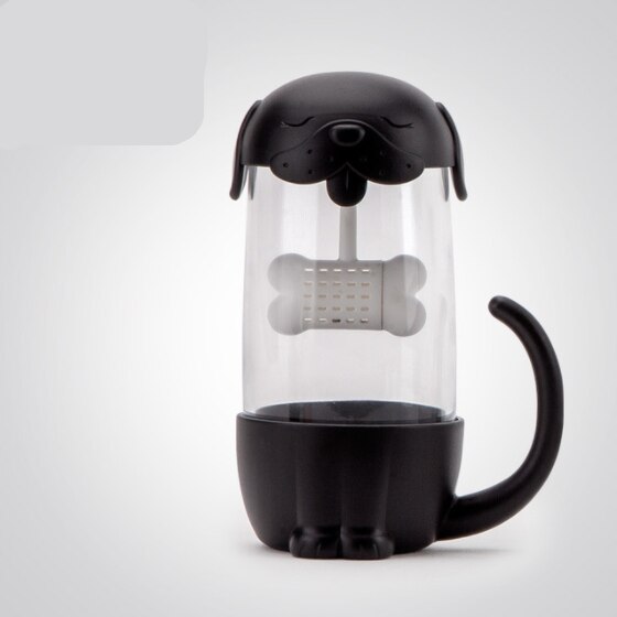 Leuke Kat Glas Kopje Thee Mok Met Vis Zetgroep Zeef Filter Thuiskantoren: 4