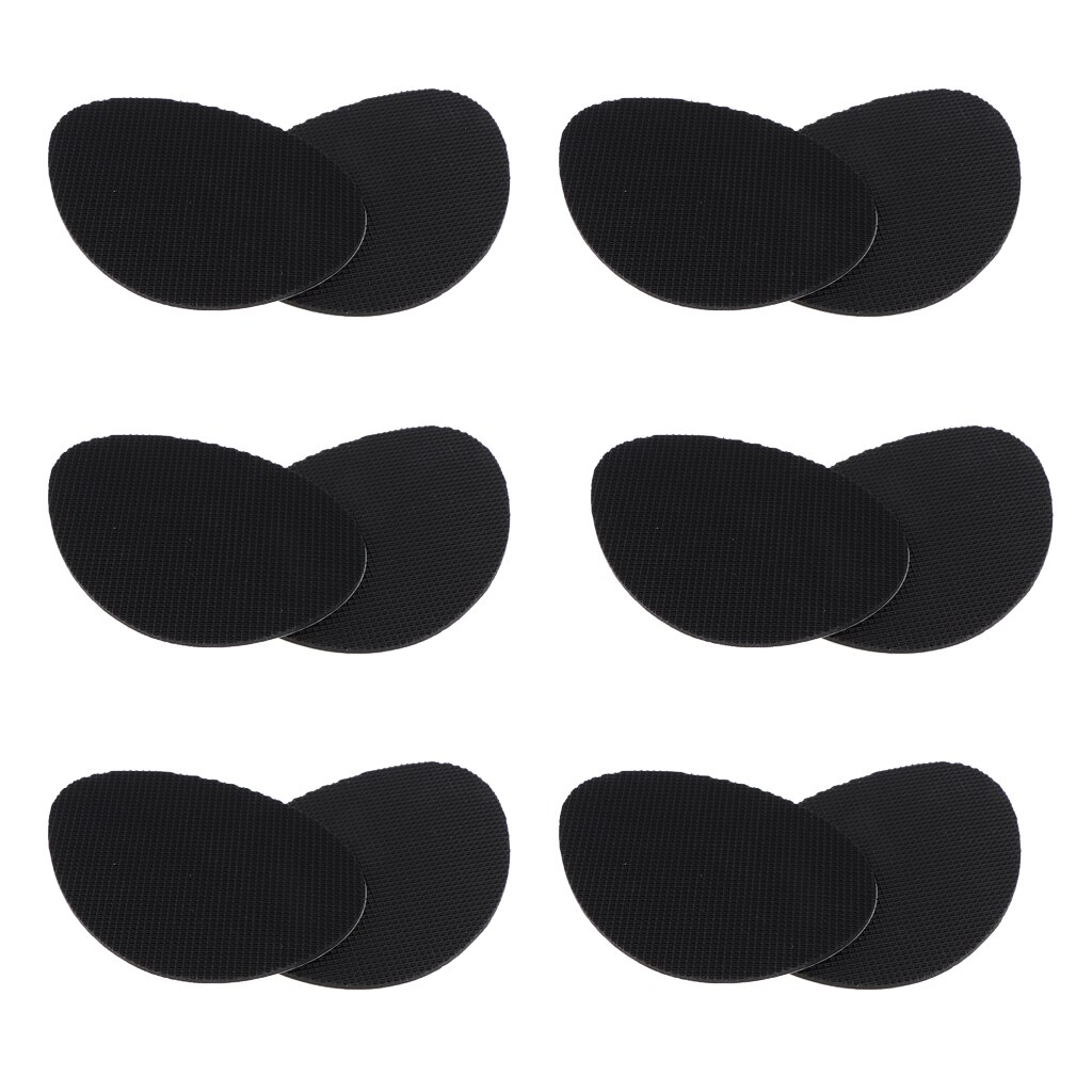 6pairs Anti-Slip Heel Shoes Sole Grip Protector Non-Slip Cushion Pads Black