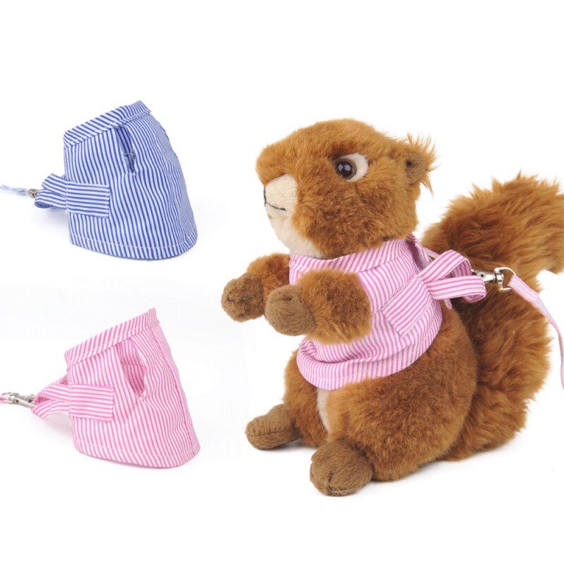 Small Pet Squirrel Guinea Pig Out Traction Rope Striped Harness Cute Small Animal Traction Rope, Length 180 CM