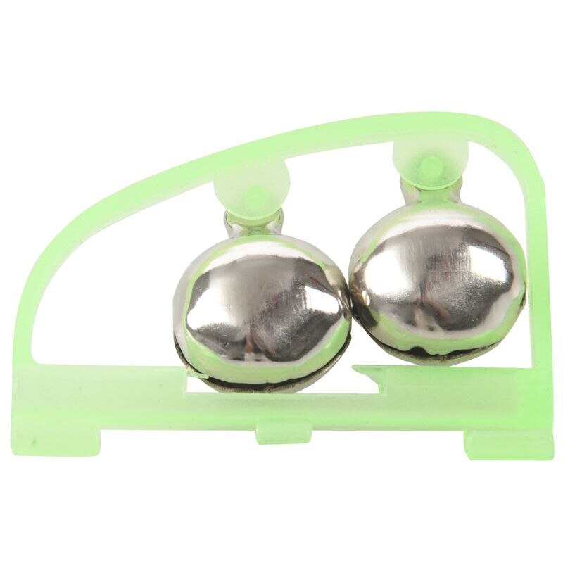 5 pièces Double cloche poisson pôle canne pêche lumière alarme cloches vert