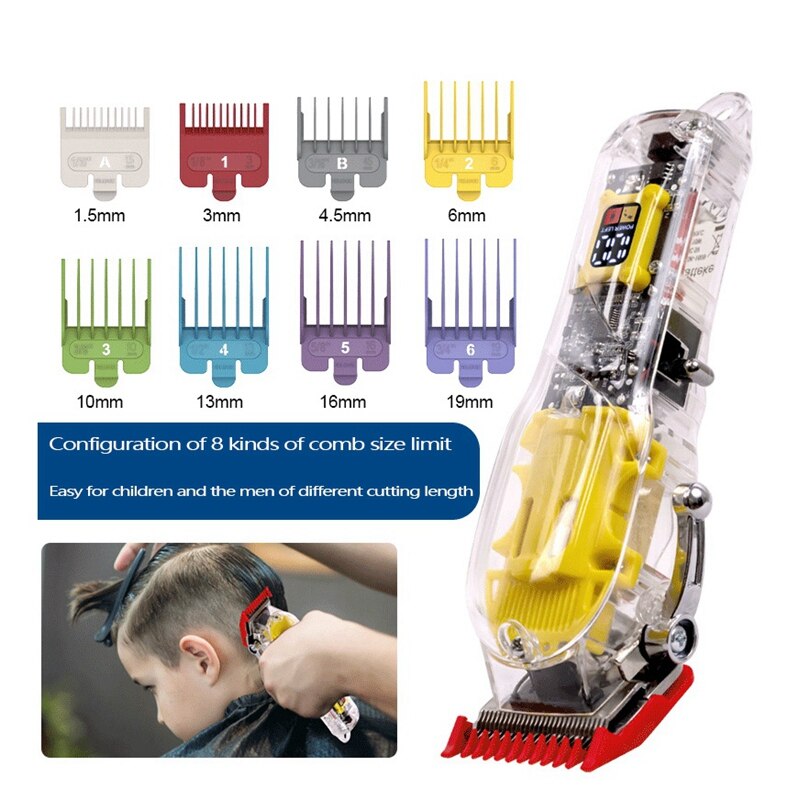 Surker SK-1609 Hair Clipper USB Rechargeable Hair Carving Clipper 4-Speed Fine-Tuning Trimmer For Men: Default Title