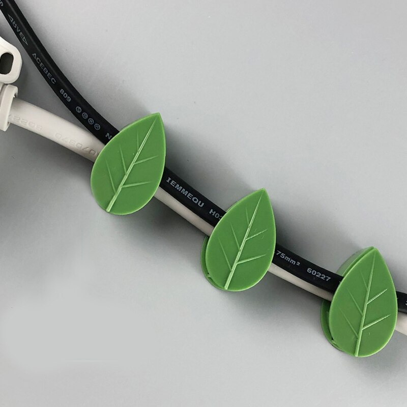 10 Uds planta trepadora fijador de pared tipo hoja planta verde dispositivo de fijación Invisible Clip de vid sujetador Snap tracción forma