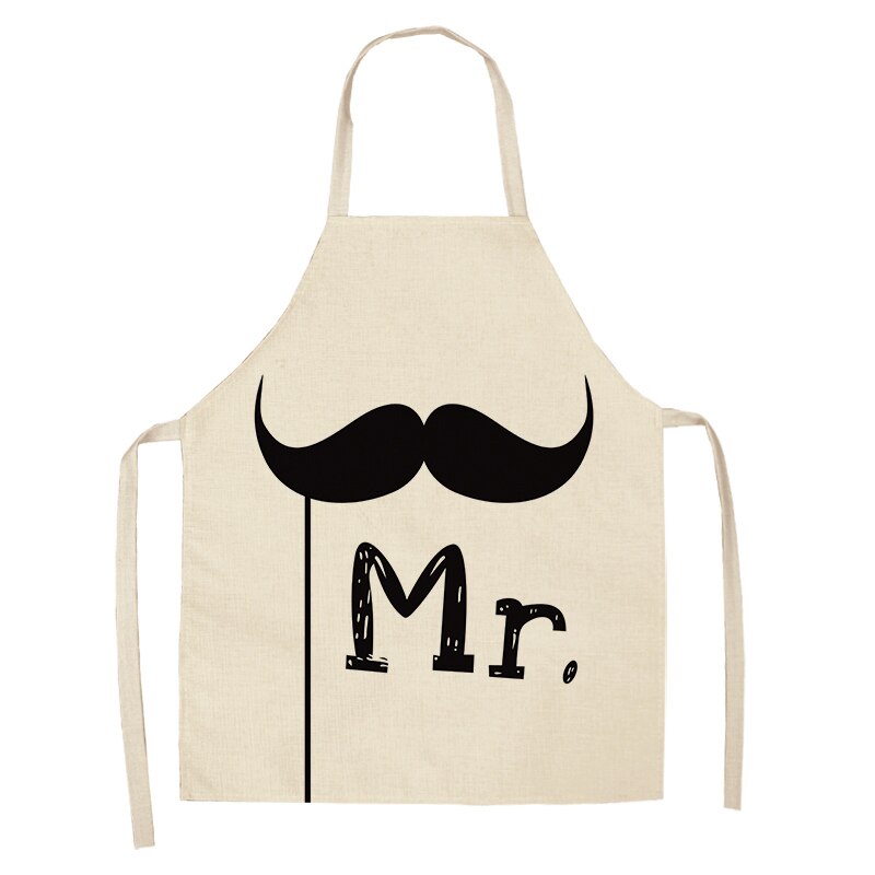 1Stck verrotten Lippen knapp Küche Schürzen Für Frauen Baumwolle Leinen Lätzchen Haushalt Reinigung Schürze Hause Kochen Schürze 53*65cm WQL0114: 2WQ-C1024-13