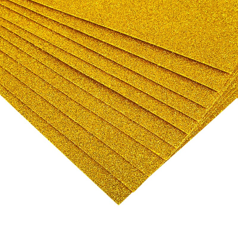 40cm * 60cm eva espuma papel artesanal glitter ouro esponja diy artesanato material multicor flor prop festa de natal papel: Golden 40x60cm
