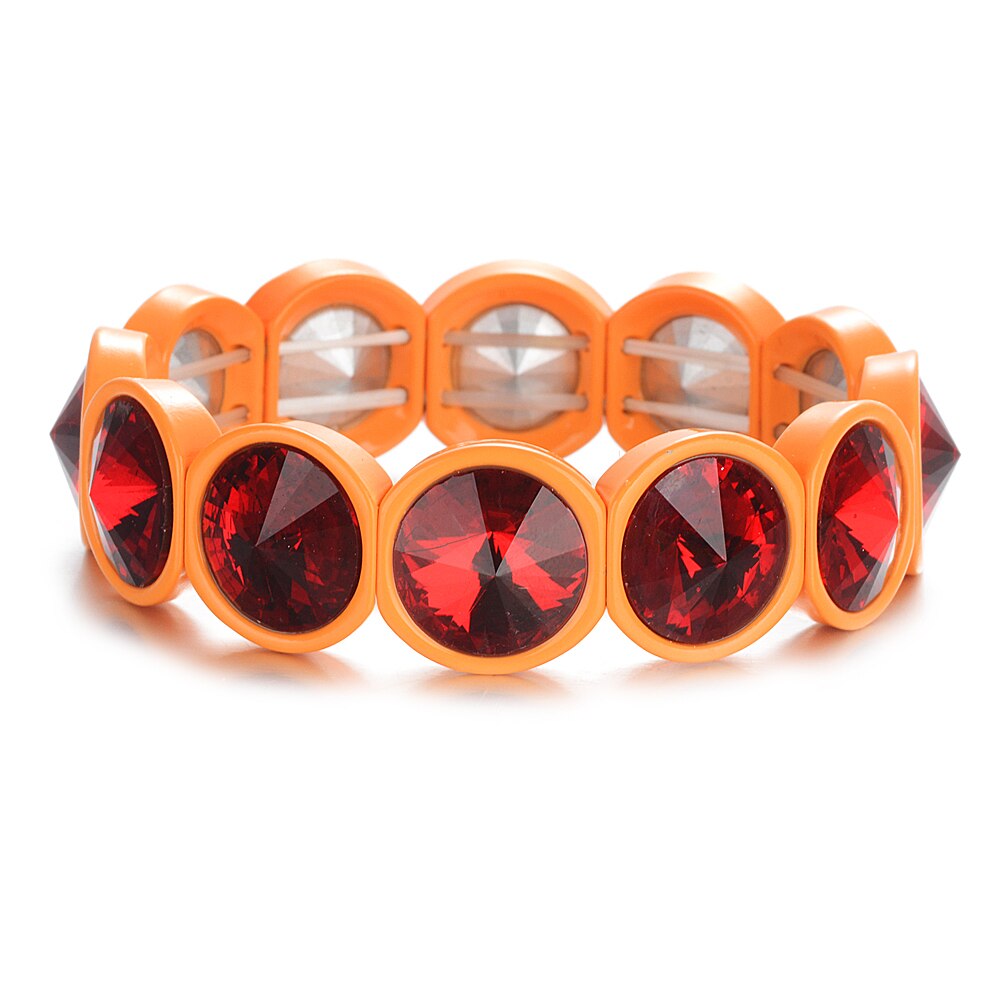 Bracelets en cristal couleur bonbon arc-en-ciel, bijoux avec trou en émail, bracelet bohème pour femme  s192: S192-5