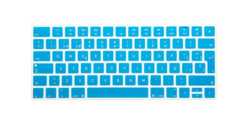 Spanish Language Silicone Keyboard Cover Skin for Apple Magic Keyboard Wireless Bluetooth MLA22LL/A A1644 European ISO Layout: lakeblue