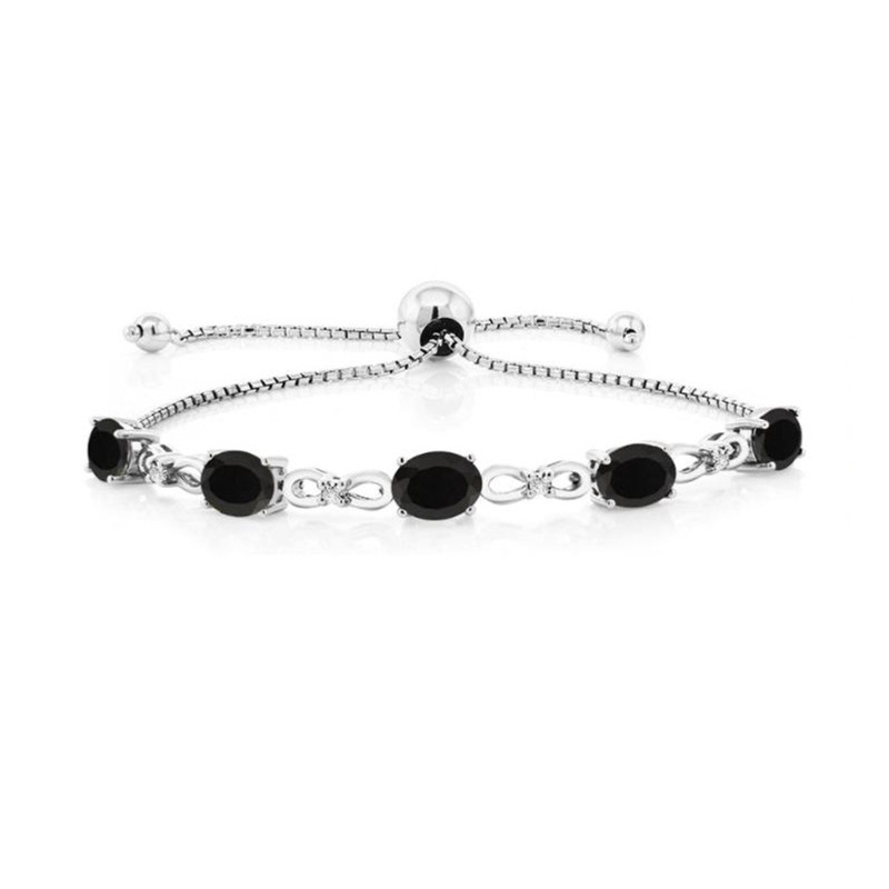 Zwart Awn Zilver Kleur Zilver Charm Armband Vrouwen Bruiloft Sieraden S010: Kobalt Violet