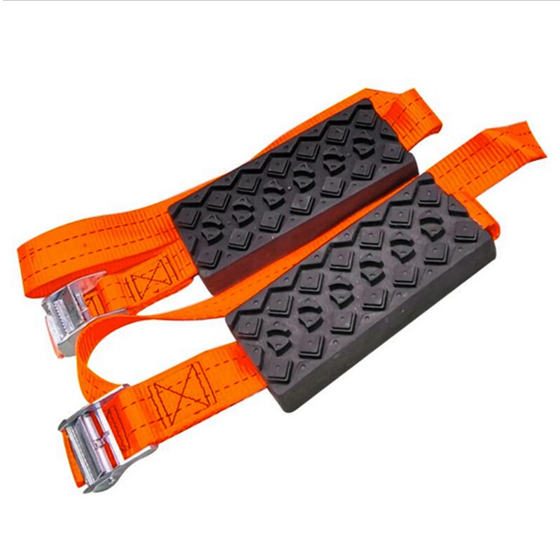 Bloques de tracción de neumáticos de coche antideslizantes, correas de cadena de arena y barro para nieve, hielo y barro, de PU, duraderas, con bolsa, 1/2/4 Uds.