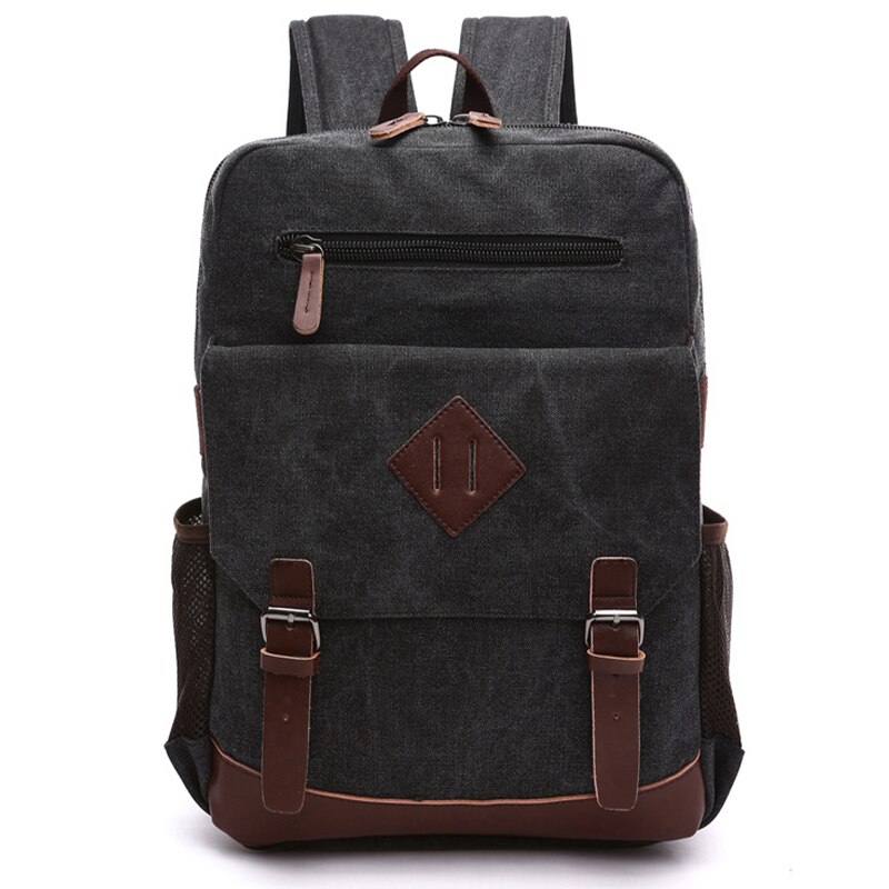 Xiaomi canvas-rucksack für damen und herren, vintage-rucksack, passend für die meisten 15.6- zoll-laptops, schulrucksack, gucci-rucksack für herren: Schwarz