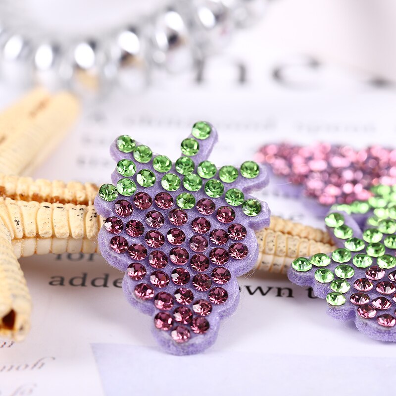 10Pcs Cute Fruit Cartoon Patch Rhinestone Applique Patch Voor Kleding Diy Patches Hoofddeksels Craft