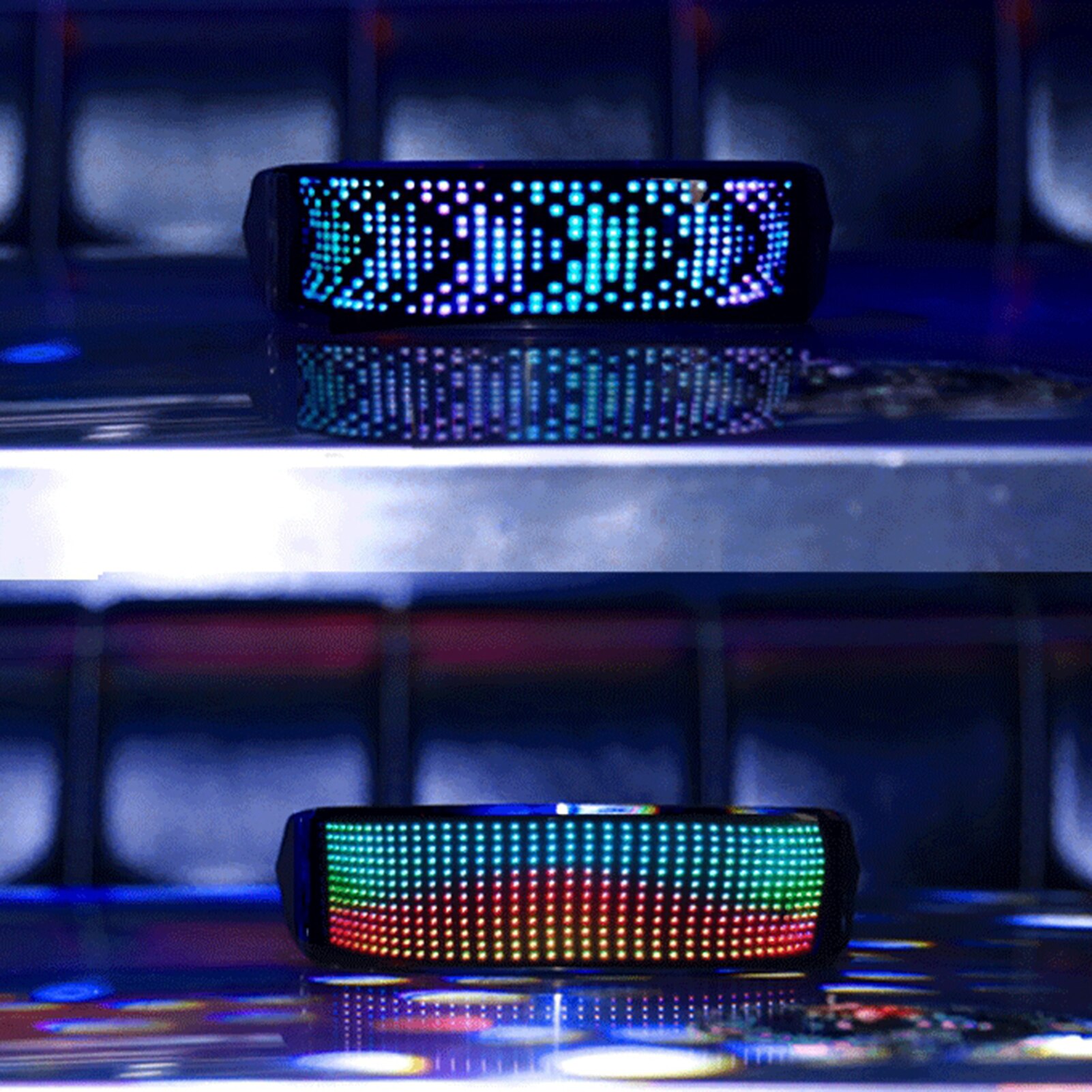 Magische bluetooth led-feestbrillen app controle schild lichtgevende bril usb-oplaadbare doe-het-zelf snelle flits led-glanzende bril