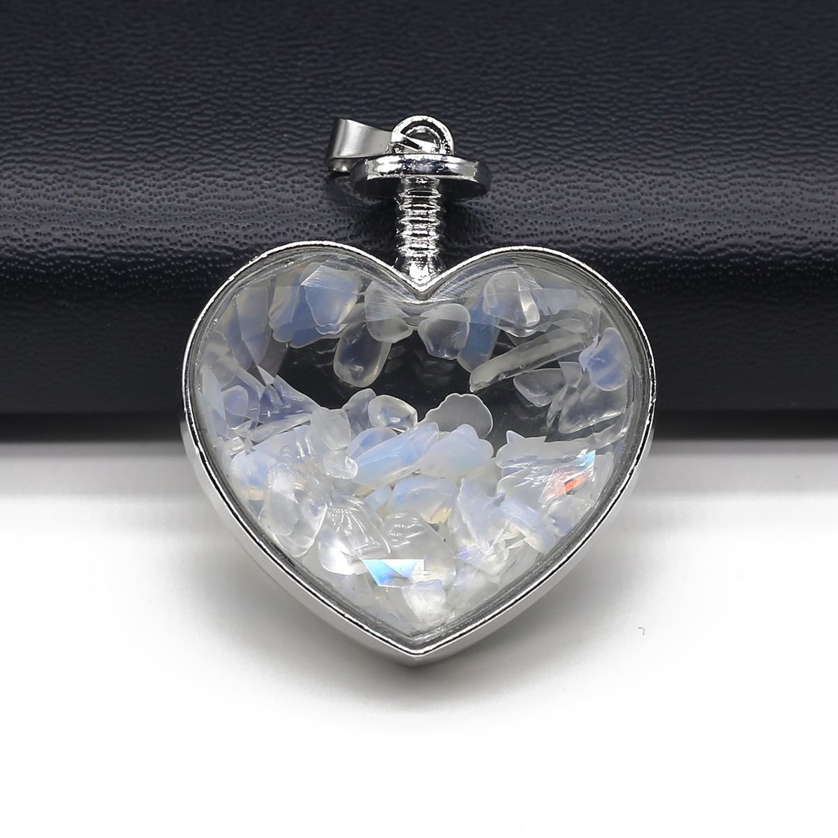 Mini Natural Chakra Crystal Pumpkin Pendant – Stone Carving, Reiki Healing Jewelry (10x13mm, No Chain)