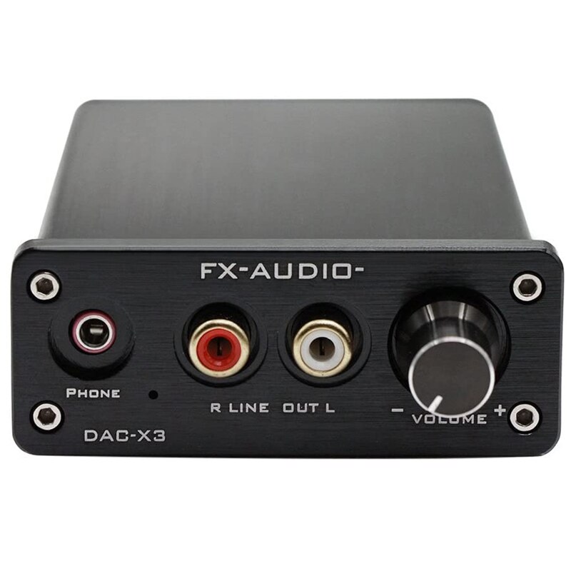 FX-o DAC-X3 Fiber USB Decoder 24Bit 192Khz DAC Headphone Decoder o Amplifiers USB/Coaxial/Optical o US Plug