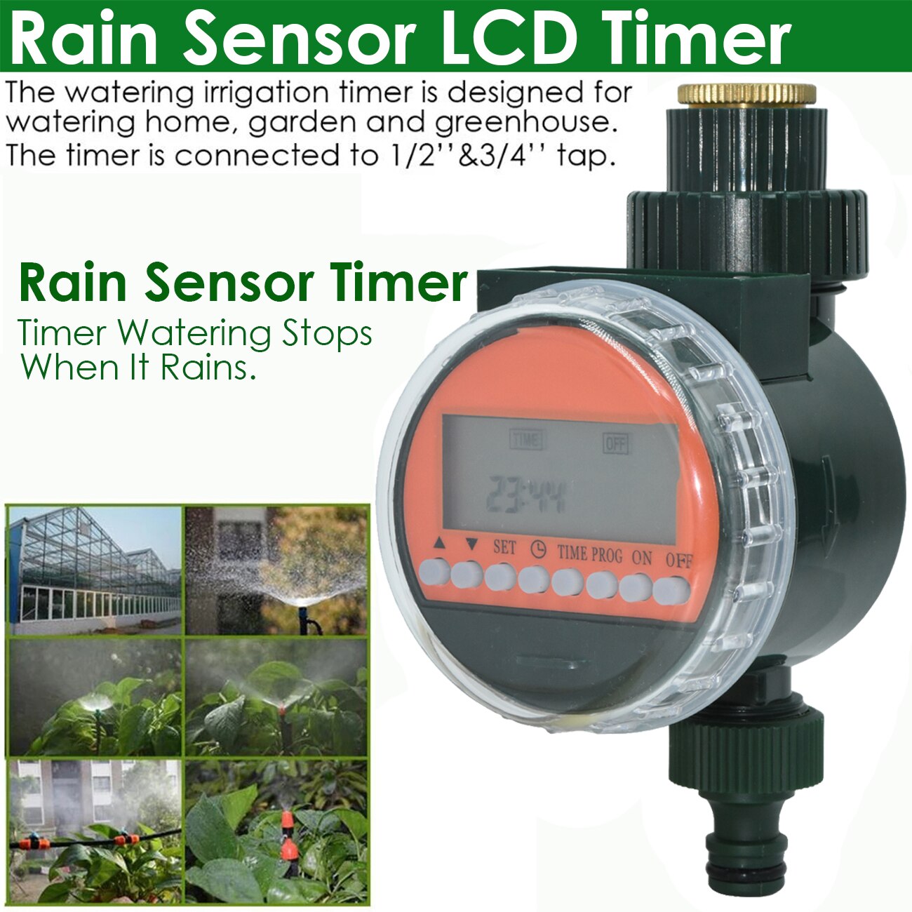KESLA Garden Automatic Rain Sensor Water LCD Timer Drip Irrigation Greenhouse Electronic Irrigator Watering Controller System