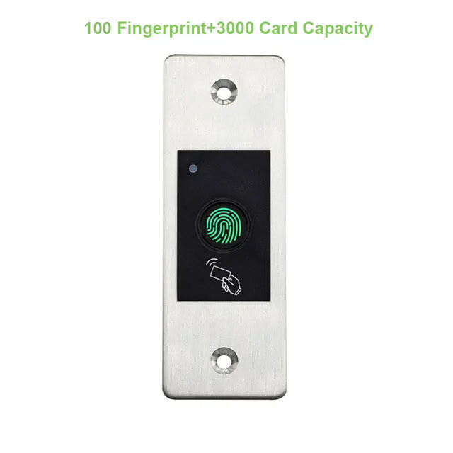 Metal Waterproof Outdoor Use Embedded Biometric Fingerprint Access Controller Standalone RFID Card Door Access Control System: black