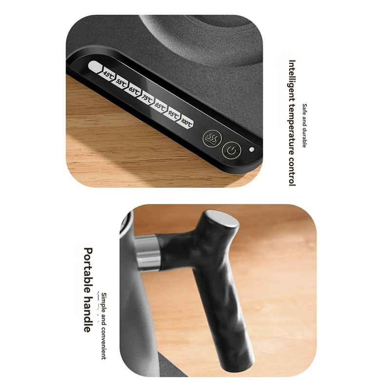 A36t-1000ml snabbvärmande vattenkokare 304 elektriska vattenkokare i rostfritt stål och kaffekokare automatisk avstängning: Mörk khaki