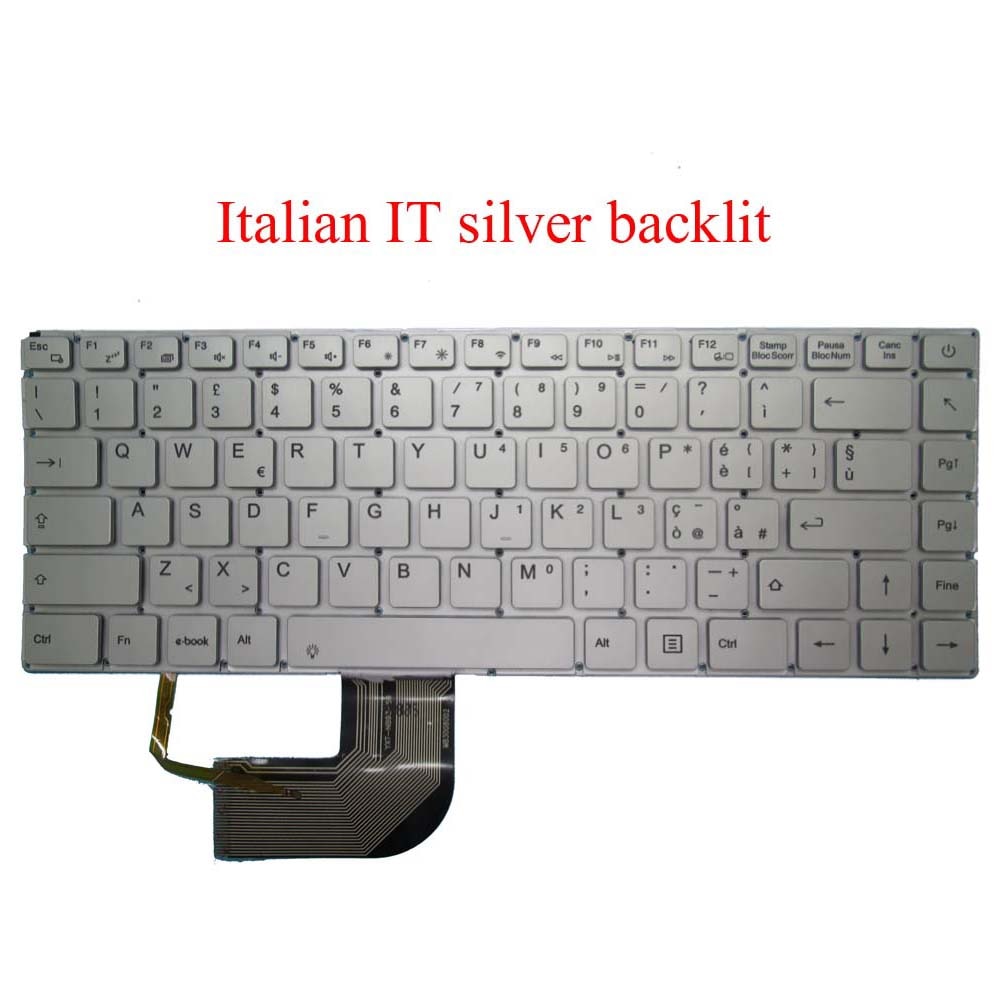 Laptop Vervanging Toetsenbord Voor Chuwi Voor Lapbook Pro 14 Italiaanse Het Zilver Met Achtergrondverlichting Zonder Frame