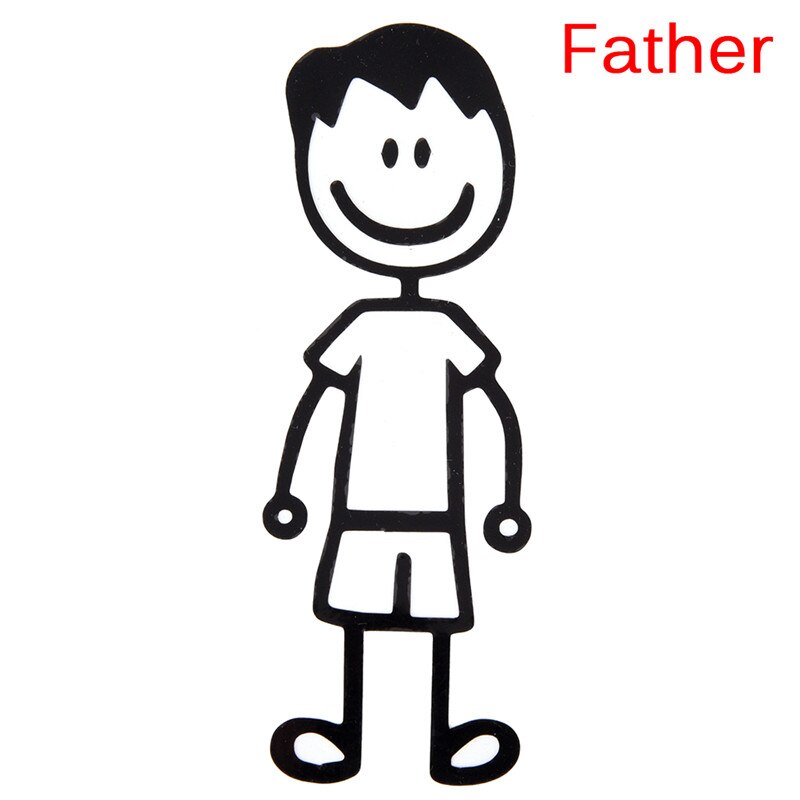 1 Uds. Pegatina personalizada Viny para miembros de la familia, pegatina para coche, adhesivo DIY, adhesivos para ventana de coche, pegatina impermeable para coche: father