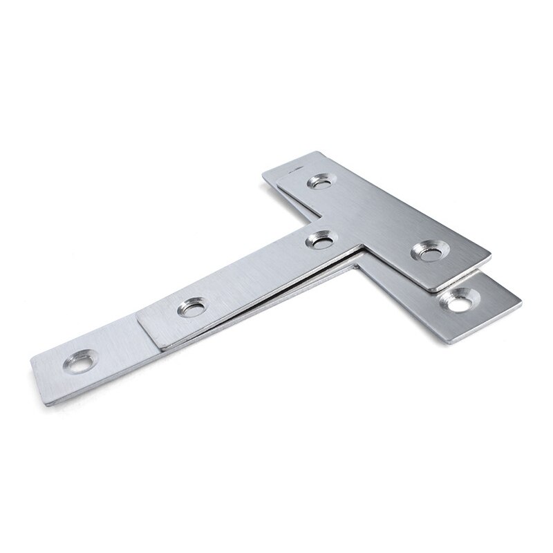 Accolade d'angle en acier inoxydable T Type meubles accolades d'angle de connexion plaque de support d'étagère 10 pièces