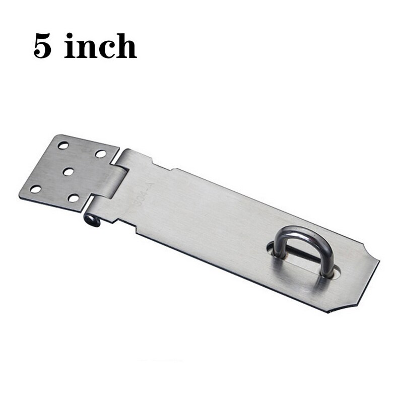 Padlock Hasp Door Clasp Hasp Latch Lock Stainless Steel Hasp and Staple with Screws for Door Window Cabinet sales door lock: silver 5 inch
